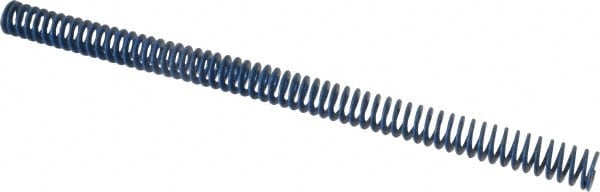 Die Spring: 3/4" Hole Dia, 3/8" Rod Dia, 12" Free Length, Blue