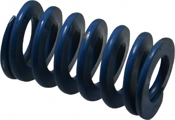Die Spring: 1" Hole Dia, 1/2" Rod Dia, 1-3/4" Free Length, Blue