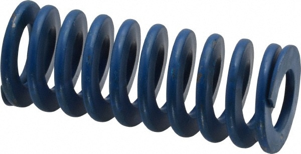 Die Spring: 1" Hole Dia, 1/2" Rod Dia, 2-1/2" Free Length, Blue