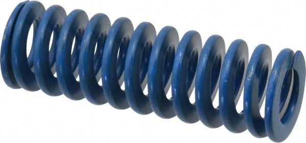 Die Spring: 1" Hole Dia, 1/2" Rod Dia, 3" Free Length, Blue