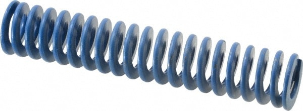 Die Spring: 1" Hole Dia, 1/2" Rod Dia, 5" Free Length, Blue