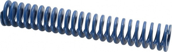 Die Spring: 1" Hole Dia, 1/2" Rod Dia, 6" Free Length, Blue