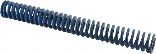 Die Spring: 1" Hole Dia, 1/2" Rod Dia, 8" Free Length, Blue