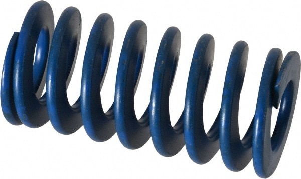 Die Spring: 1-1/4" Hole Dia, 5/8" Rod Dia, 2-1/2" Free Length, Blue