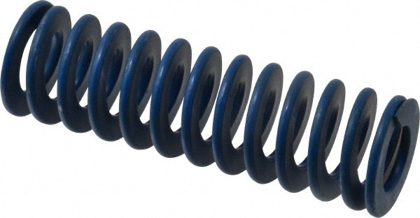 Die Spring: 1-1/4" Hole Dia, 5/8" Rod Dia, 4" Free Length, Blue