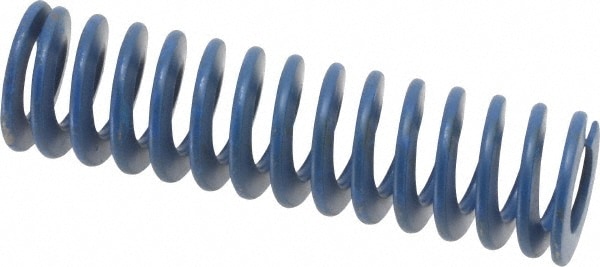 Die Spring: 1-1/4" Hole Dia, 5/8" Rod Dia, 4-1/2" Free Length, Blue