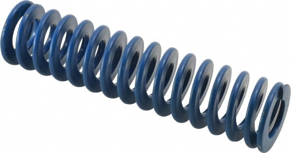 Die Spring: 1-1/4" Hole Dia, 5/8" Rod Dia, 5" Free Length, Blue