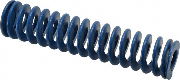 Die Spring: 1-1/4" Hole Dia, 5/8" Rod Dia, 5-1/2" Free Length, Blue