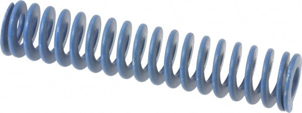 Die Spring: 1-1/4" Hole Dia, 5/8" Rod Dia, 6" Free Length, Blue