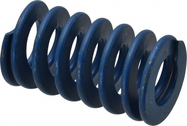 Die Spring: 1-1/2" Hole Dia, 3/4" Rod Dia, 2-1/2" Free Length, Blue