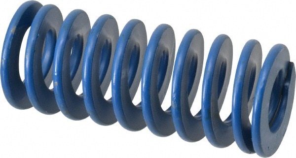 Die Spring: 1-1/2" Hole Dia, 3/4" Rod Dia, 3-1/2" Free Length, Blue