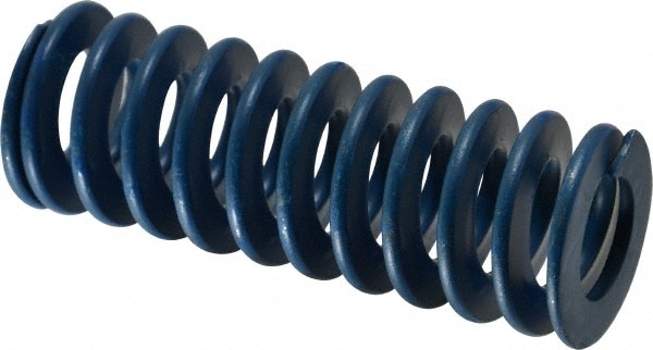 Die Spring: 1-1/2" Hole Dia, 3/4" Rod Dia, 4" Free Length, Blue