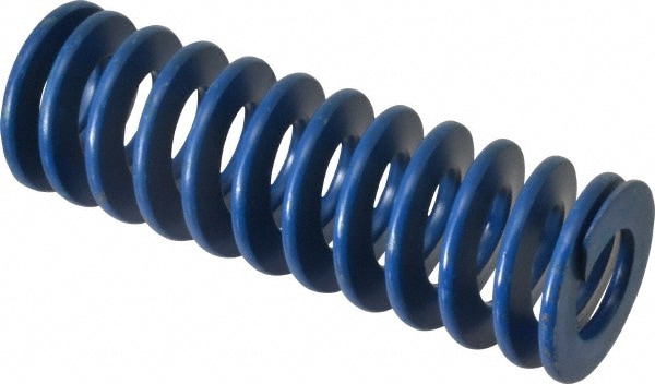 Die Spring: 1-1/2" Hole Dia, 3/4" Rod Dia, 4-1/2" Free Length, Blue
