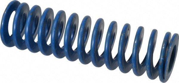 Die Spring: 1-1/2" Hole Dia, 3/4" Rod Dia, 5" Free Length, Blue