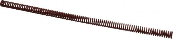 Die Spring: 1/2" Hole Dia, 9/32" Rod Dia, 12" Free Length, Red