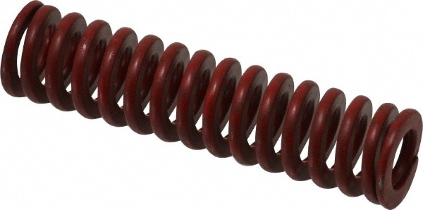 Die Spring: 5/8" Hole Dia, 11/32" Rod Dia, 2-1/2" Free Length, Red
