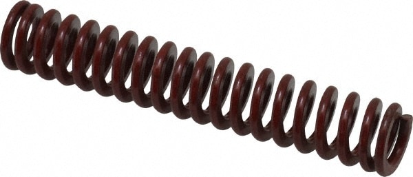Die Spring: 5/8" Hole Dia, 11/32" Rod Dia, 3-1/2" Free Length, Red