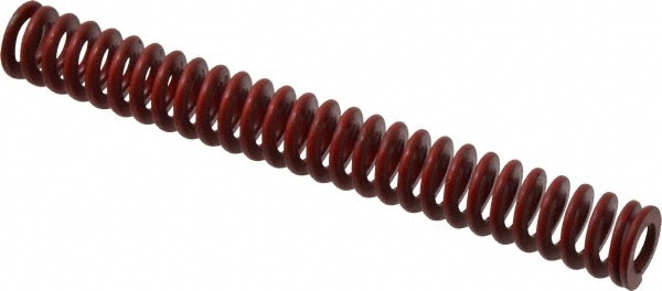 Die Spring: 3/4" Hole Dia, 3/8" Rod Dia, 6" Free Length, Red