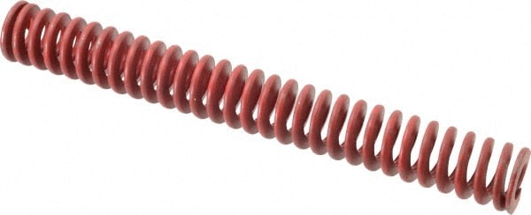 Associated Spring Raymond 104-640 Die Spring: 1-1/4" Hole Dia, 5/8" Rod Dia, 10" Free Length, Red 