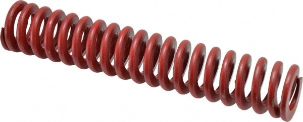 Associated Spring Raymond 104-732 Die Spring: 1-1/2" Hole Dia, 3/4" Rod Dia, 8" Free Length, Red 