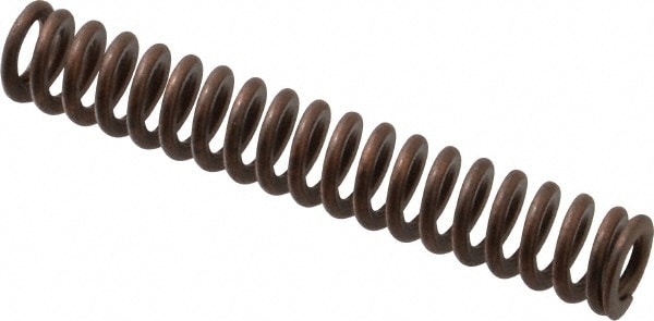 Die Spring: 1/2" Hole Dia, 9/32" Rod Dia, 3" Free Length, Gold