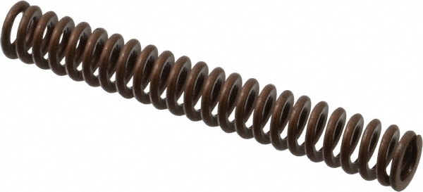 Die Spring: 1/2" Hole Dia, 9/32" Rod Dia, 3-1/2" Free Length, Gold