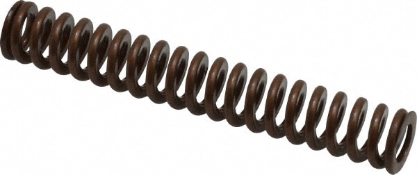 Die Spring: 5/8" Hole Dia, 11/32" Rod Dia, 4" Free Length, Gold