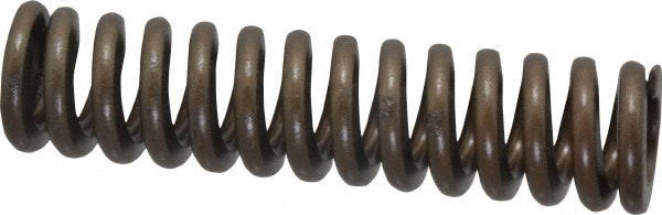 Die Spring: 3/4" Hole Dia, 3/8" Rod Dia, 3" Free Length, Gold