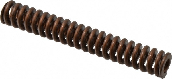 Die Spring: 3/4" Hole Dia, 3/8" Rod Dia, 5" Free Length, Gold