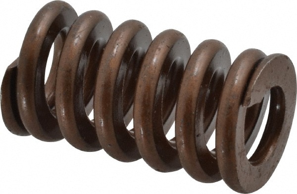 Die Spring: 1" Hole Dia, 1/2" Rod Dia, 1-3/4" Free Length, Gold