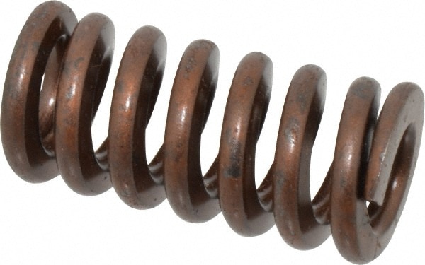 Die Spring: 1" Hole Dia, 1/2" Rod Dia, 2" Free Length, Gold