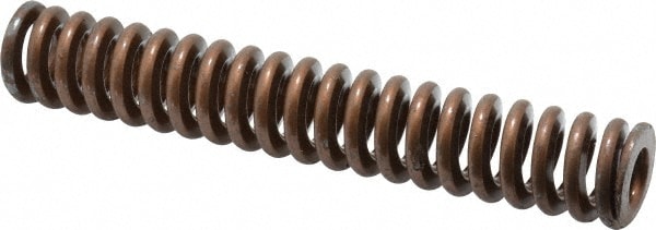 Die Spring: 1" Hole Dia, 1/2" Rod Dia, 6" Free Length, Gold