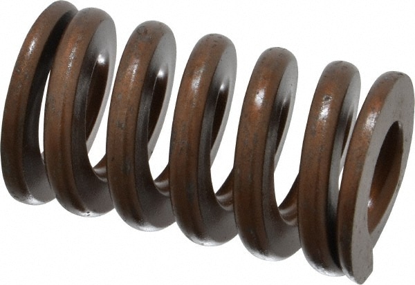 Die Spring: 1-1/2" Hole Dia, 3/4" Rod Dia, 2-1/2" Free Length, Gold