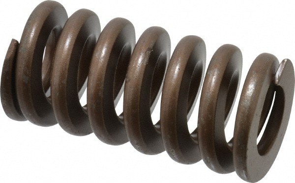 Die Spring: 1-1/2" Hole Dia, 3/4" Rod Dia, 3" Free Length, Gold