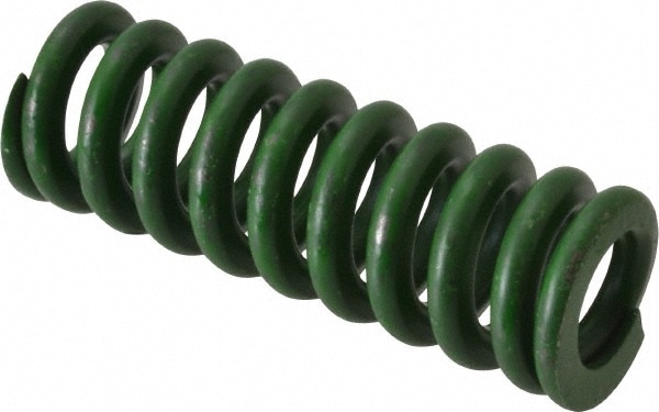 Die Spring: 5/8" Hole Dia, 11/32" Rod Dia, 1-3/4" Free Length, Green