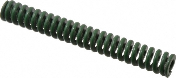 Die Spring: 3/4" Hole Dia, 3/8" Rod Dia, 5-1/2" Free Length, Green