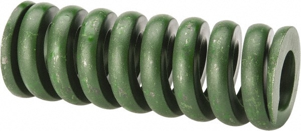 Associated Spring Raymond 106-716 Die Spring: 1-1/2" Hole Dia, 3/4" Rod Dia, 4" Free Length, Green 