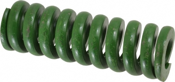 Die Spring: 1-1/2" Hole Dia, 3/4" Rod Dia, 4-1/2" Free Length, Green