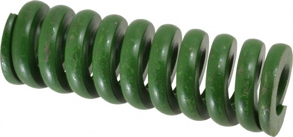 Associated Spring Raymond 106-718 Die Spring: 1-1/2" Hole Dia, 3/4" Rod Dia, 4-1/2" Free Length, Green 