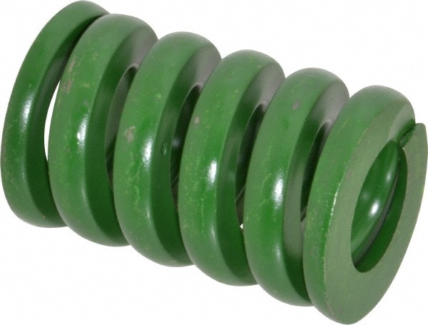 Associated Spring Raymond 106-812 Die Spring: 2" Hole Dia, 1" Rod Dia, 3" Free Length, Green 