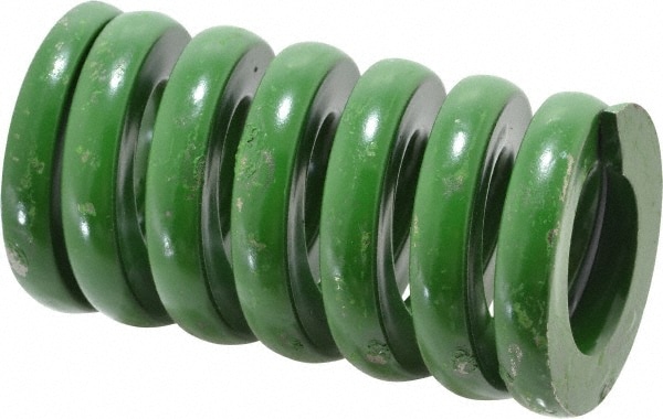 Associated Spring Raymond 106-814 Die Spring: 2" Hole Dia, 1" Rod Dia, 3-1/2" Free Length, Green 