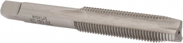 Spiral Point STI Tap: M10 x 1.25 Metric Fine, 3 Flutes, Plug, High Speed Steel, Bright/Uncoated