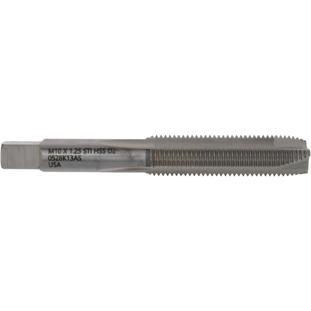 Spiral Point STI Tap: M10 x 1.25 Metric Fine, 3 Flutes, Plug, High Speed Steel, Bright/Uncoated