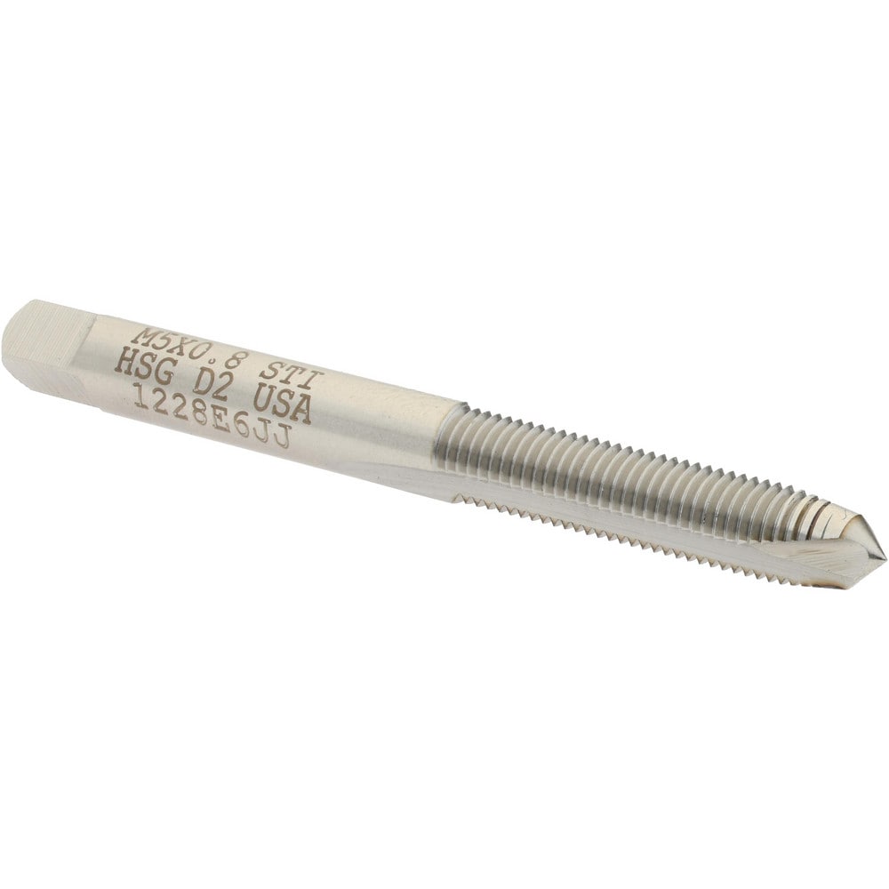 Spiral Point STI Tap: M5 x 0.8 Metric Coarse, 2 Flutes, Plug, High Speed Steel, Bright/Uncoated