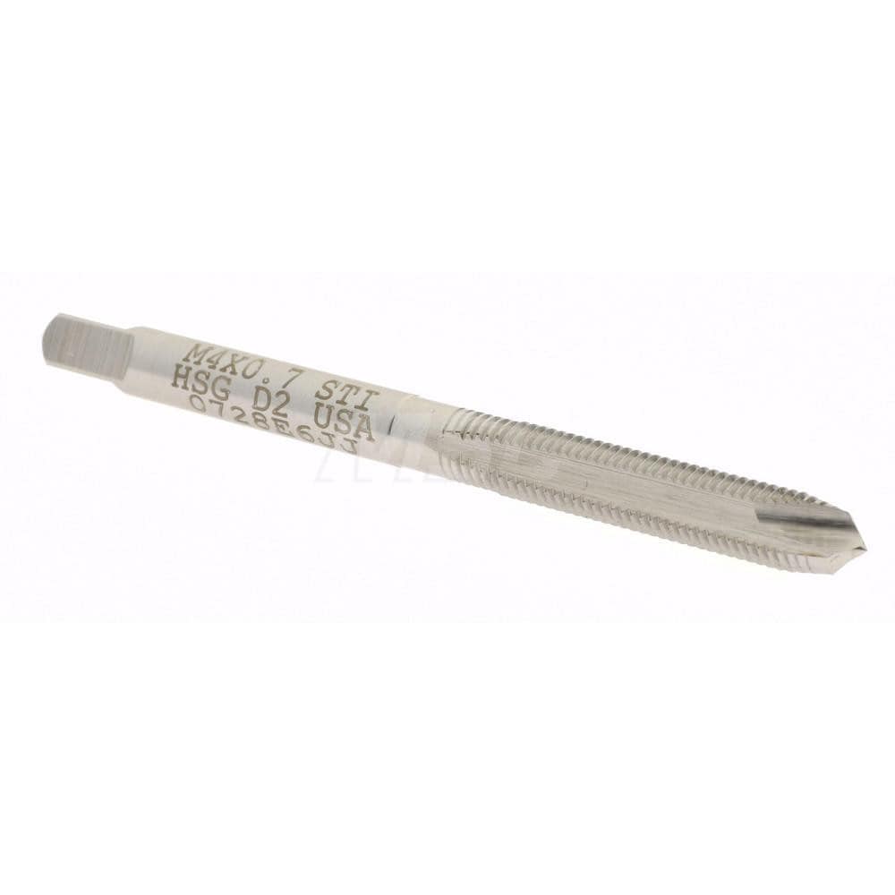 Spiral Point STI Tap: M4 x 0.7 Metric Coarse, 2 Flutes, Plug, High Speed Steel, Bright/Uncoated