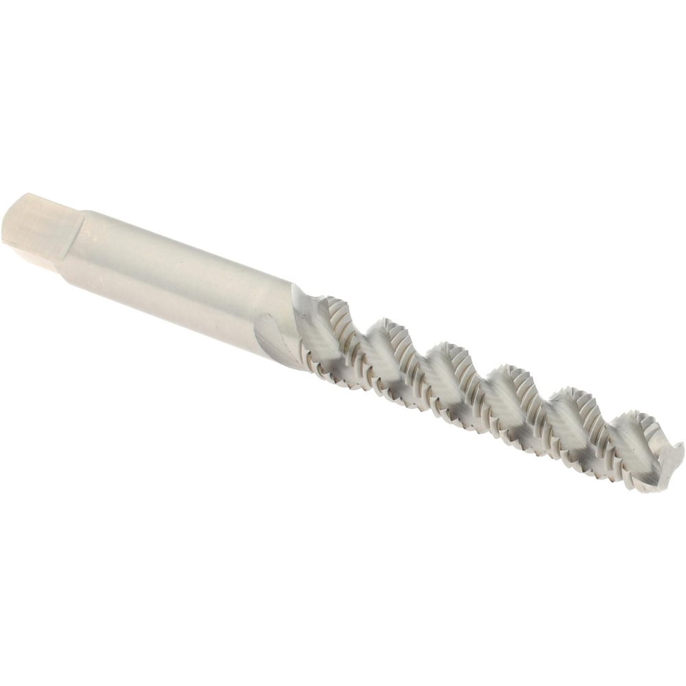 #10-32 UNF, 3 Flute, 52° Helix, Bottoming Chamfer, Bright Finish, High Speed Steel Spiral Flute STI Tap