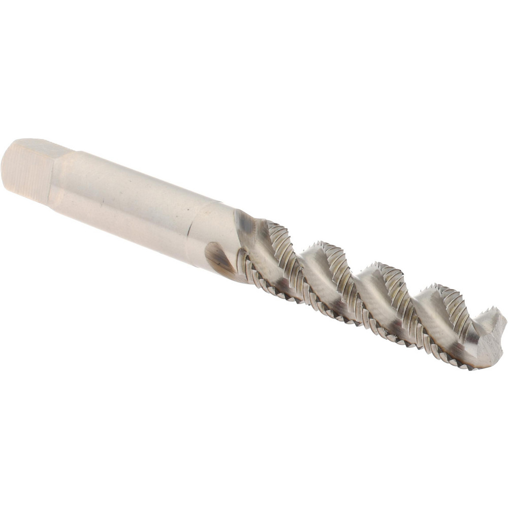 1/4-28 UNF, 3 Flute, 52° Helix, Bottoming Chamfer, Bright Finish, High Speed Steel Spiral Flute STI Tap