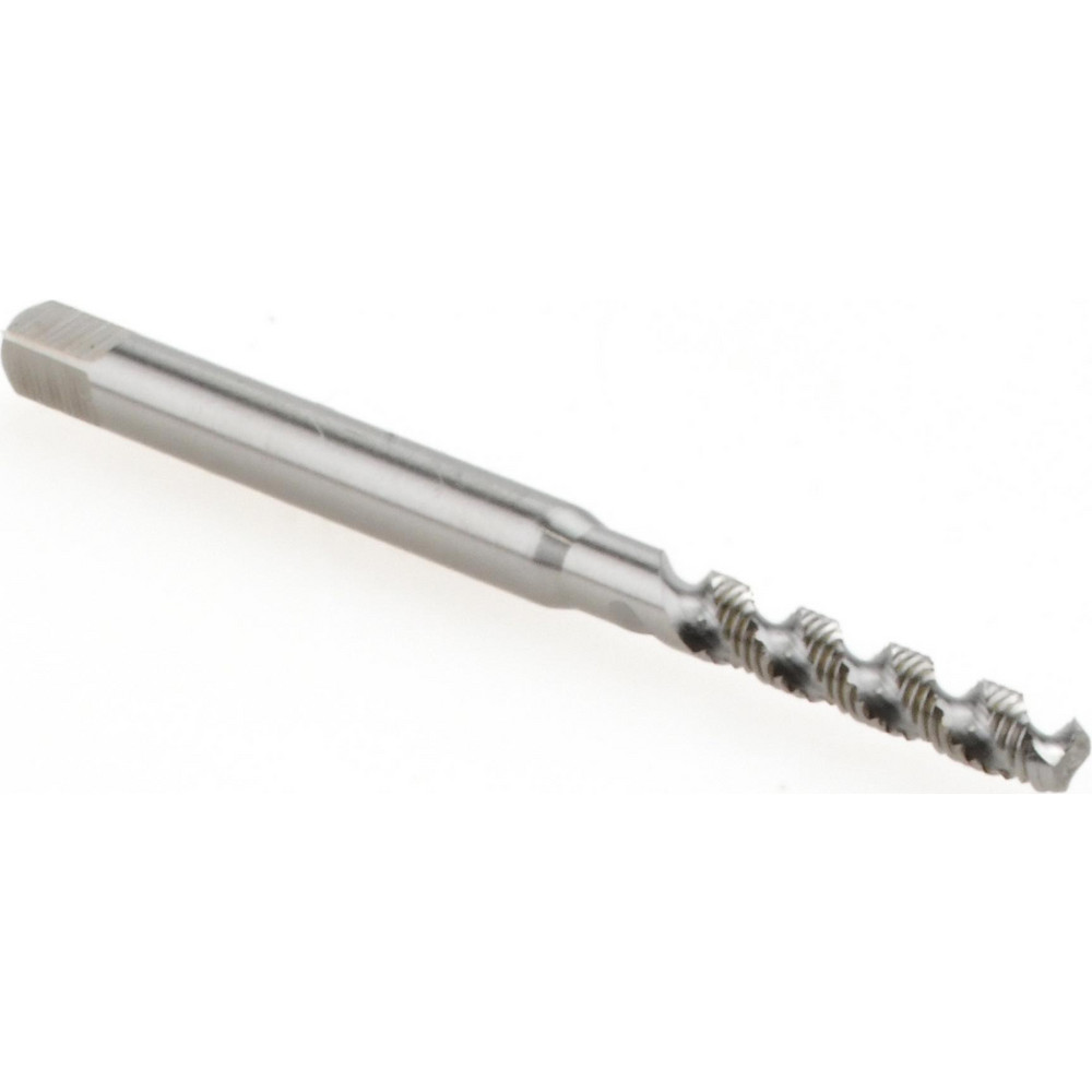#2-56 UNC, 3 Flute, 52° Helix, Bottoming Chamfer, Bright Finish, High Speed Steel Spiral Flute STI Tap