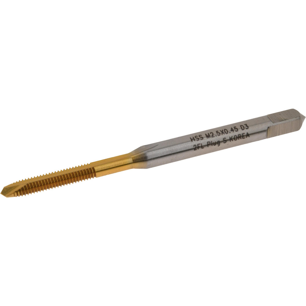 YG-1 - Spiral Point Tap: M2.5x0.45 Metric, 2 Flutes, Plug Chamfer