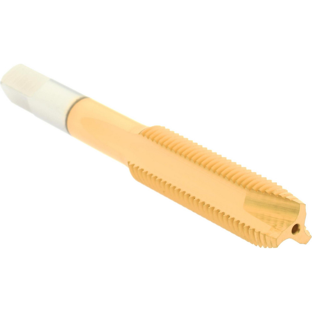 Hertel K014592AS25 Spiral Point Tap: 7/16-20, UNF, 3 Flutes, Plug, High Speed Steel, TiN Finish Image